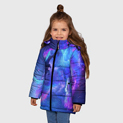 Куртка зимняя для девочки ВОЛК D, цвет: 3D-светло-серый — фото 2