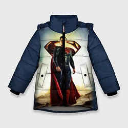 Куртка зимняя для девочки Superman, цвет: 3D-светло-серый