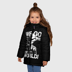 Куртка зимняя для девочки WE GO TO THE NEW WORLD!, цвет: 3D-черный — фото 2