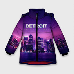 Куртка зимняя для девочки Detroit Become Human S, цвет: 3D-красный
