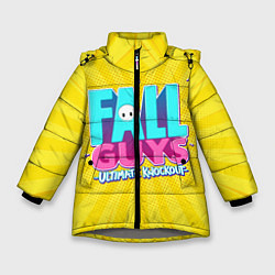 Куртка зимняя для девочки Fall Guys, цвет: 3D-светло-серый