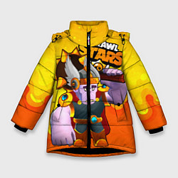 Куртка зимняя для девочки Brawl Stars Фрэнк Викинг, цвет: 3D-черный
