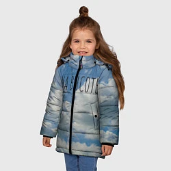 Куртка зимняя для девочки Голубое небо, цвет: 3D-светло-серый — фото 2