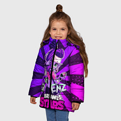 Куртка зимняя для девочки Emz Brawl stars ЭМЗ, цвет: 3D-светло-серый — фото 2