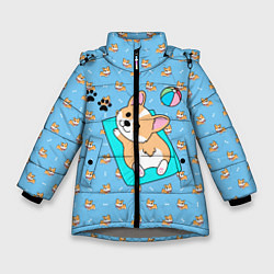 Куртка зимняя для девочки КОРГИ, цвет: 3D-светло-серый