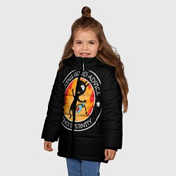 Куртка зимняя для девочки ЛУЧШИЙ СОВЕТЧИК В МИРЕ, цвет: 3D-черный — фото 2