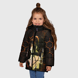 Куртка зимняя для девочки Куруми Токисаки, цвет: 3D-черный — фото 2