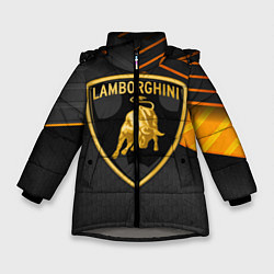Куртка зимняя для девочки Lamborghini, цвет: 3D-светло-серый