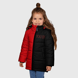 Куртка зимняя для девочки YOU DIED, цвет: 3D-черный — фото 2