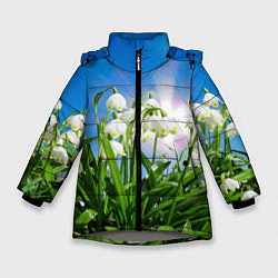 Куртка зимняя для девочки Подснежники, цвет: 3D-светло-серый