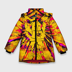Куртка зимняя для девочки DARK SOULS, цвет: 3D-красный