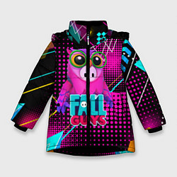 Куртка зимняя для девочки Fall Guys Saw, цвет: 3D-черный