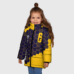 Куртка зимняя для девочки RAINBOW SIX SIEGE РАДУГА 6, цвет: 3D-черный — фото 2