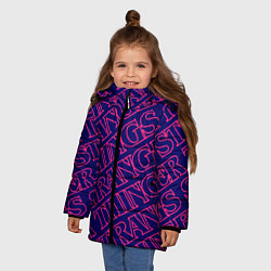 Куртка зимняя для девочки ОЧЕНЬ СТРАННЫЕ ДЕЛА STRANGER, цвет: 3D-черный — фото 2