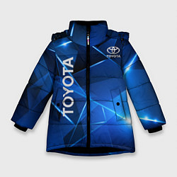 Куртка зимняя для девочки Toyota, цвет: 3D-черный