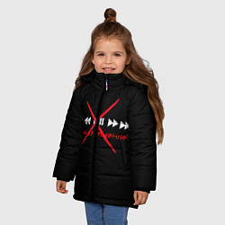 Куртка зимняя для девочки Чужое мнение, цвет: 3D-красный — фото 2