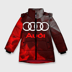 Куртка зимняя для девочки AUDI АУДИ, цвет: 3D-красный