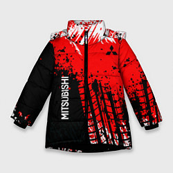 Куртка зимняя для девочки Mitsubishi, цвет: 3D-черный