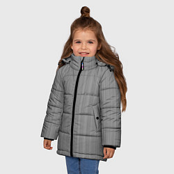 Куртка зимняя для девочки Серый, цвет: 3D-черный — фото 2