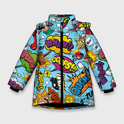 Зимняя куртка для девочки Pop art comics