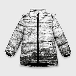 Куртка зимняя для девочки Деревянный, цвет: 3D-черный