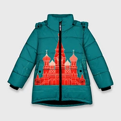 Куртка зимняя для девочки Москва, цвет: 3D-черный