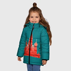 Куртка зимняя для девочки Москва, цвет: 3D-черный — фото 2
