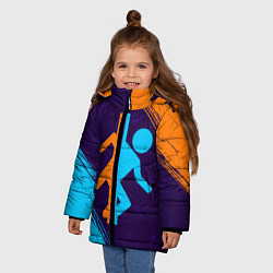 Куртка зимняя для девочки PORTAL ПОРТАЛ, цвет: 3D-черный — фото 2