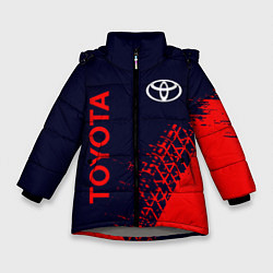 Куртка зимняя для девочки TOYOTA ТОЙОТА, цвет: 3D-светло-серый