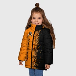 Куртка зимняя для девочки КОРОЛЬ И ШУТ, цвет: 3D-черный — фото 2