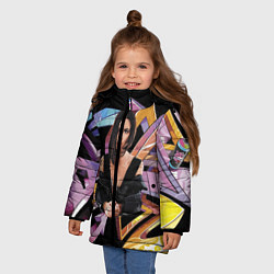 Куртка зимняя для девочки Supergirl, цвет: 3D-черный — фото 2