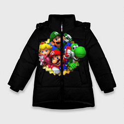 Куртка зимняя для девочки Марио, цвет: 3D-черный