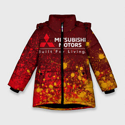 Куртка зимняя для девочки MITSUBISHI МИТСУБИСИ, цвет: 3D-черный