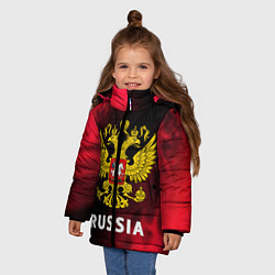 Куртка зимняя для девочки RUSSIA РОССИЯ, цвет: 3D-черный — фото 2