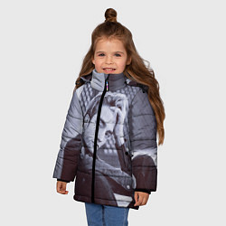 Куртка зимняя для девочки Роберт Паттинсон, цвет: 3D-красный — фото 2