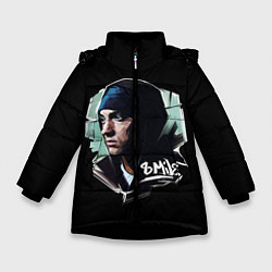 Куртка зимняя для девочки EMINEM 8 MILE, цвет: 3D-черный