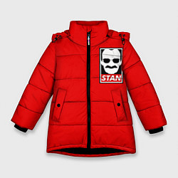 Куртка зимняя для девочки STAN LEE, цвет: 3D-черный