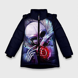 Куртка зимняя для девочки UNDERTALE SANS, цвет: 3D-черный