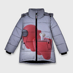 Куртка зимняя для девочки Among Us - Human, цвет: 3D-черный