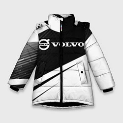Куртка зимняя для девочки VOLVO Вольво, цвет: 3D-черный