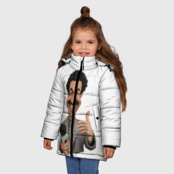 Куртка зимняя для девочки Борат, цвет: 3D-черный — фото 2