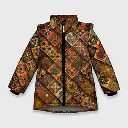 Куртка зимняя для девочки СЛАВЯНСКАЯ СИМВОЛИКА, цвет: 3D-светло-серый