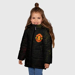 Куртка зимняя для девочки MANCHESTER UNITED, цвет: 3D-черный — фото 2