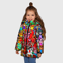 Куртка зимняя для девочки ROBLOX PIGGY, цвет: 3D-черный — фото 2