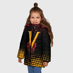 Куртка зимняя для девочки CYBERPUNK 2077 VALENTINO, цвет: 3D-красный — фото 2