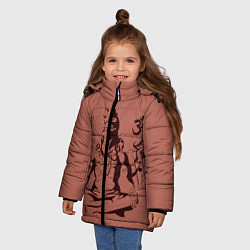 Куртка зимняя для девочки Бог Шива, цвет: 3D-черный — фото 2
