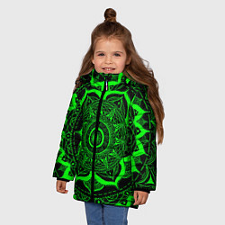 Куртка зимняя для девочки Mandala, цвет: 3D-черный — фото 2