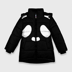 Куртка зимняя для девочки Panda white, цвет: 3D-черный