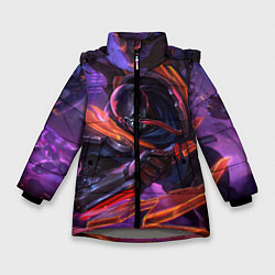 Куртка зимняя для девочки Пайк League of legends, цвет: 3D-светло-серый