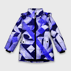 Куртка зимняя для девочки Graffiti, цвет: 3D-черный